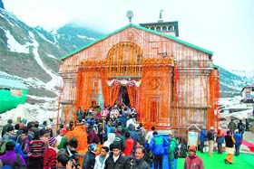 Pilgrims at the opening of the shrine on May 3