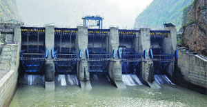 The Larji Dam from where water was released