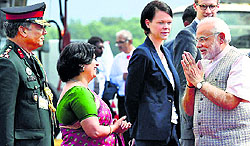 PM Narendra Modi, on way to BRICS summit in Brazil, arrives at Berlins military airport on Sunday