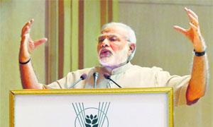 Prime Minister Narendra Modi at the 86th ICAR Foundation Day in New Delhi on Tuesday.