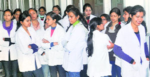 BDS students of Panjab University.