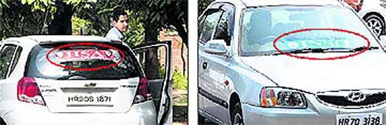 A day after seven student parties sought that the campus be made a vehicle-free zone till the elections, vehicles bearing party stickers could be seen parked on the Panjab University campus in Chandigarh on Monday
