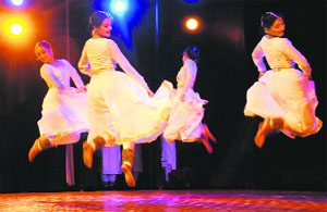 Artistes from New Delhi perform at Tagore Theatre in Sector 18, Chandigarh, on Thursday.