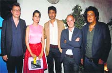 Edgy team: Kangana Ranaut and Irrfan Khan (centre) with their French team