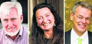 (From left) Anglo-American John OKeefe, and Norwegian couple May-Britt and Edvard Moser.