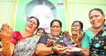 Jayalalithaas supporters in tears after her bail was rejected by the Karnataka High Court. PTI