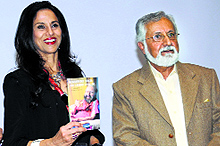 Shobhaa De and Ashok Chopra at the 3rd Khushwant Singh Literary Festival in Kasauli on Friday