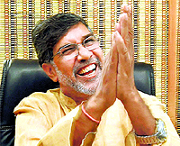 Activist Kailash Satyarthi in New Delhi on Friday