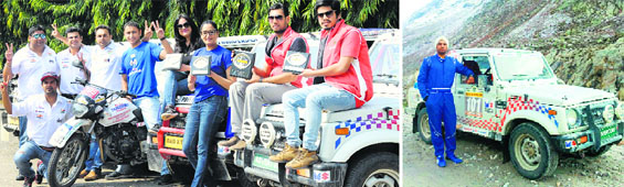 The proud winners of the 16th Maruti Suzuki Raid De Himalaya rally and (R) Jagmeet Gill.