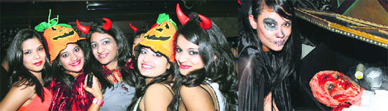 Girls let their wild side out at 10 Downing Street, Scary props will make your night!