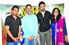 Soul treat: (L-R) Amrinder Gill, Harry Baweja, Harman Baweja and Pammi Baweja Photo: S Chandan