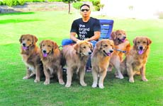 Dr Ajay Pal Mangat with his brood