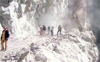 Workers of the BRO at a road construction site. file photo