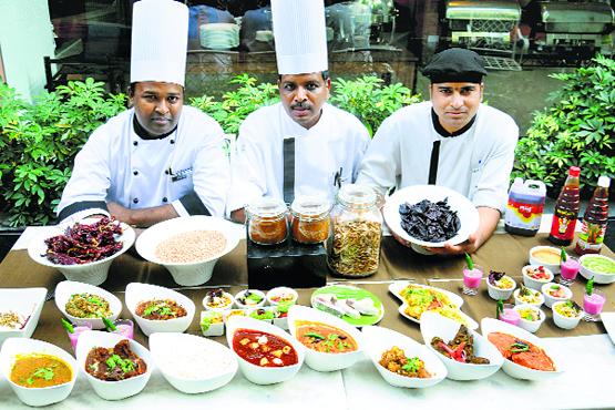 Platter full: The chefs layout delicacies from the Goan cuisine at the Taj