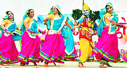 Girls perform at ‘Satrangi’, the annual function of the Postgraduate Government College for Girls, in Sector 42, Chandigarh, on Saturday