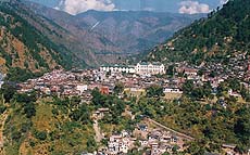A panoramic view of Chamba town