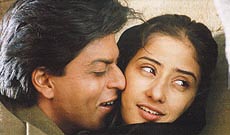 Manisha Koirala and Shah Rukh in Dil Se