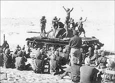 Gallant soldiers of 23 Punjab Regiment performing bhangra