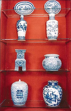 A collection of rare Chinese blue and white pottery