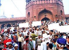 Protest against the US attack.