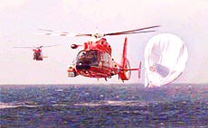 Balloonists' rescue.