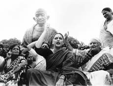 Activists of various women's organisations stage a dharna in New Delhi 