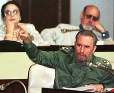 Cuban President Fidel Castro addresses the opening of the National Assembly of the People's Power, Cuba's parliament in Havana on Tuesday.