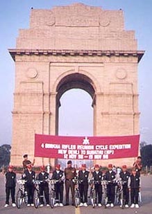 A cycle expedition of the Gorkha Rifles 