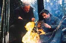 Anthony Hopkins and Alec Baldwin in The Edge