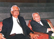 Professor Raja Ramanna and Mr B.K. Nehru