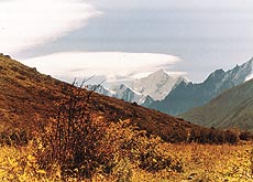 Sunset is a breathtaking experience in the Himalayas. Photos by the writer.