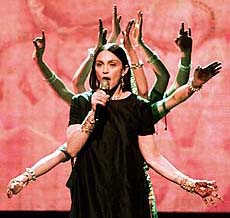 UNIVERSAL CITY, USA : Madonna performs a medley of "Shanti" and " Ray of Light" at the MTV Video Music Awards in Universal City on Thursday night.