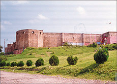 The Bahu Fort is located on the outskirts of the city