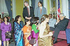 Prime Minister Atal Behari Vajpayee at the reception function hosted by the Indian Ambassador