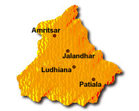 Punjab state map