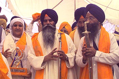 The SGPC Chief, Bibi Jagir Kaur, Acting Jathedar of Sri Akal Takht, Giani Puran Singh and Jathedar of Takht Sri