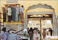 Devotees from all over the world donated gold ornaments and cash for the first phase of regilding