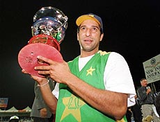 Pakistan cricket captain Wasim Akram