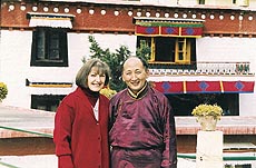 A former monk, Thupten, who manages a monastery with his French wife, Danieel