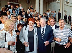 Yugoslav President Slobodan Milosevic