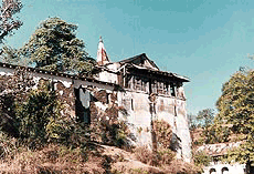 The crumbling palace at Dhami