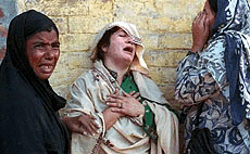 Mothers burst into tears after recognising the clothes of their missing children at the house of Javed Iqbal in Lahore on Friday