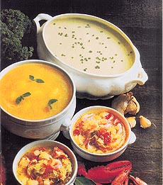 Today the soups we are giving you are of the heavy variety 