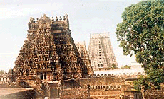 The golden Ranga Vimana at Sri Rangam