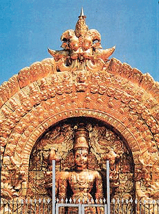 The temple gopurams at Sri Ranganatha Swamy