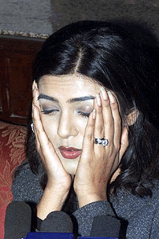 Former Miss Universe Sushmita Sen at a Press conference in New Delhi on Saturday