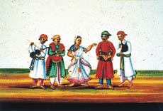 Devadasi performing a dance by a Tanjore artist, C. 1805