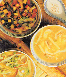 Chinese soups are distinctive