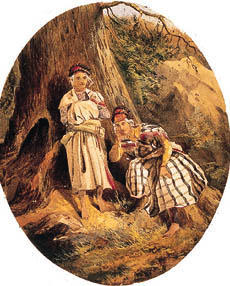 Two women from Kulu by A.F.P. Harcourt, C. 1870
