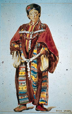A damsel of Chamba in the local costume by Percy Brown, C. 1910